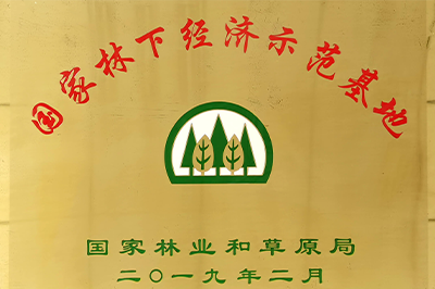 1、国家林下示范基地牌匾